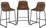 TOPRTV Bar Stools Set of 4, Counter Height Barstools with Soft Back and Metal Legs