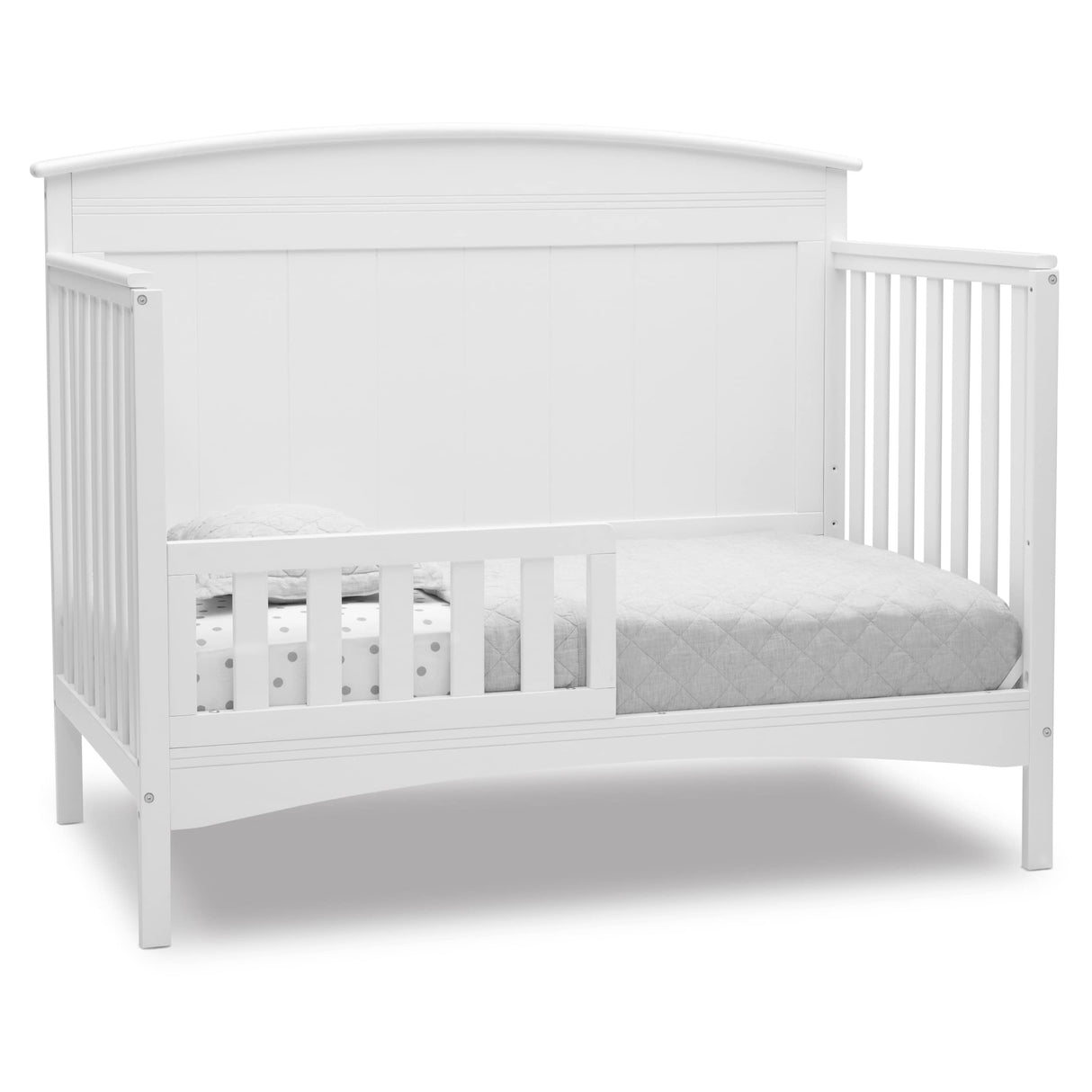 Archer Solid Panel 4-in-1 Convertible Baby Crib - Greenguard Gold Certified, Bianca