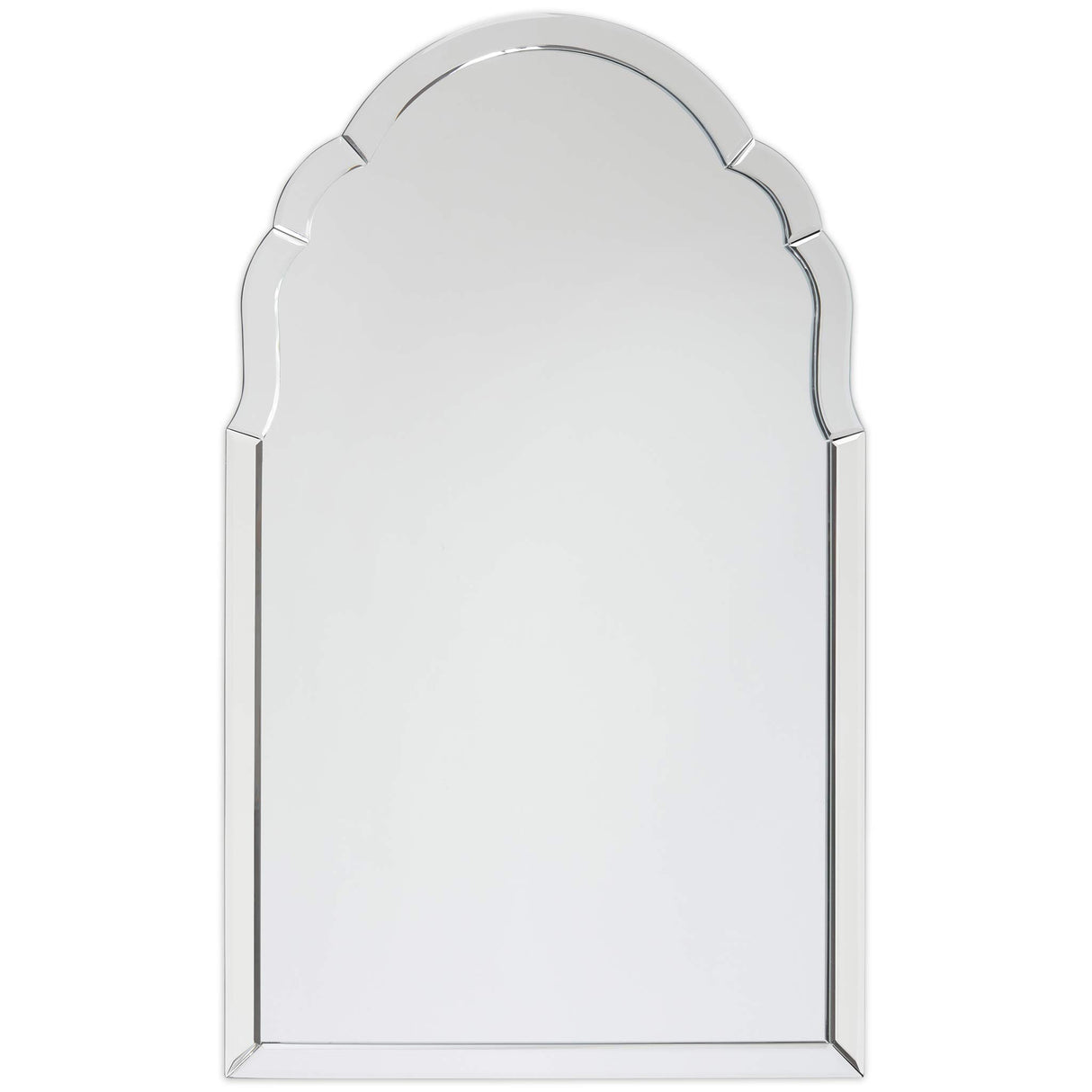 Empire Art Direct Elegant Arch Wall II Vanity, Bathroom, 1"-Beveled Center Mirror,Ready to Hang, 24" x 40", Clear