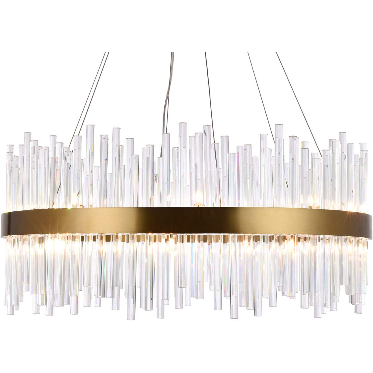 Indoor Modern Home Decorative Bright Dallas 18 Light Gold Chandelier Clear