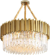 Crystal Chandeliers LED Adjustable Light Color Luxury Ceiling Pendant Lights Dining Room
