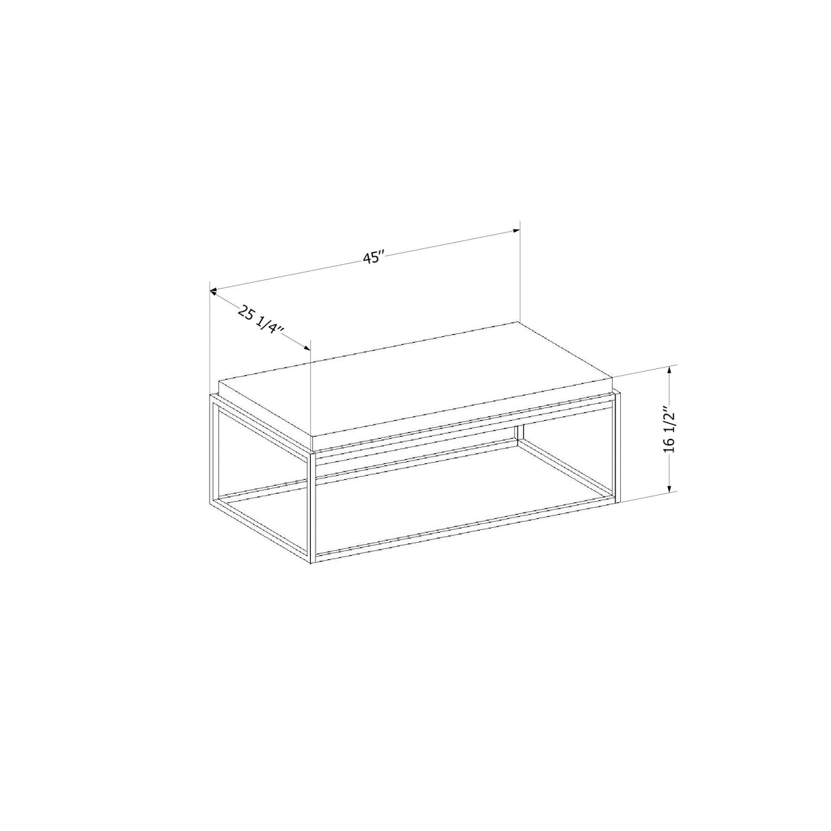 Mezzy Modern Industrial Coffee Table