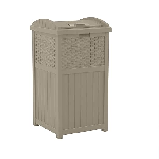 33 Gallon Commercial Outdoor Trashcan Hideaway with Lid for 30 to 33 Gallon Trash Bags