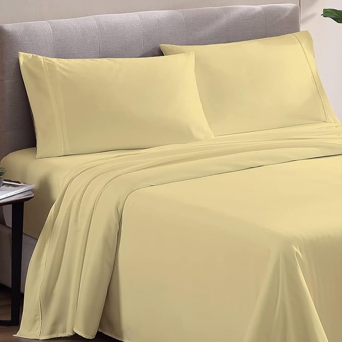 100% Egyptian Cotton Pillow Cases Set of 2, Queen Size 550 Thread Count Cooling Pillowcases