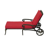 Chairs for Outside Set with Cushion Cast Aluminum Chaise Lounge Patio Lounge Chairs