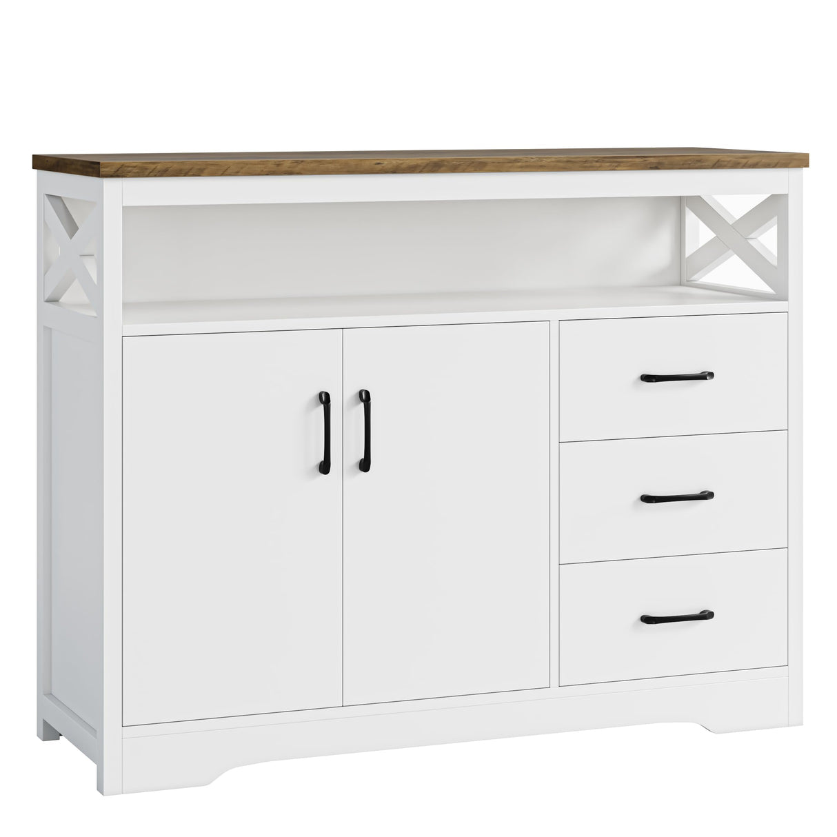 Modern Farmhouse Sideboard Buffet Cabinet, Kitchen Buffet Storage Cabinet