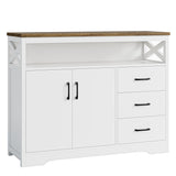 Modern Farmhouse Sideboard Buffet Cabinet, Kitchen Buffet Storage Cabinet