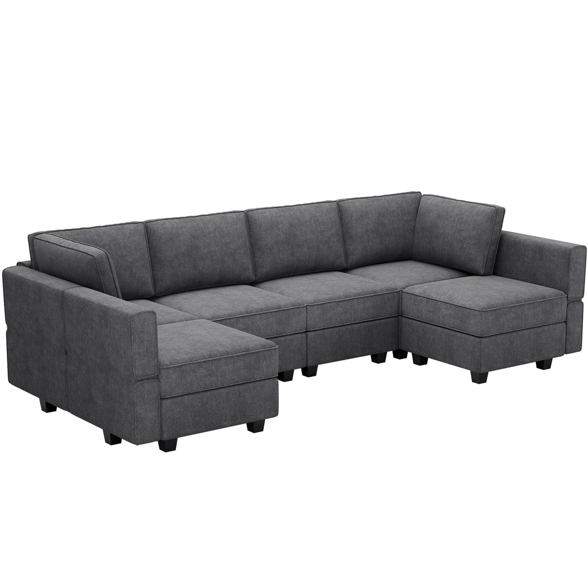 U Shaped Couch Modular Sofa Reversible Storage Ottoman Sofa Oversized Couches