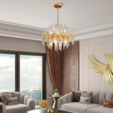 Modern Chandeliers,Crystal Chandelier,8 Light Round Pendant Light Width 19 inches