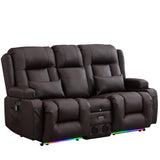 Power Loveseat Recliner Sofa with Massage & Heat Home Theater Seating