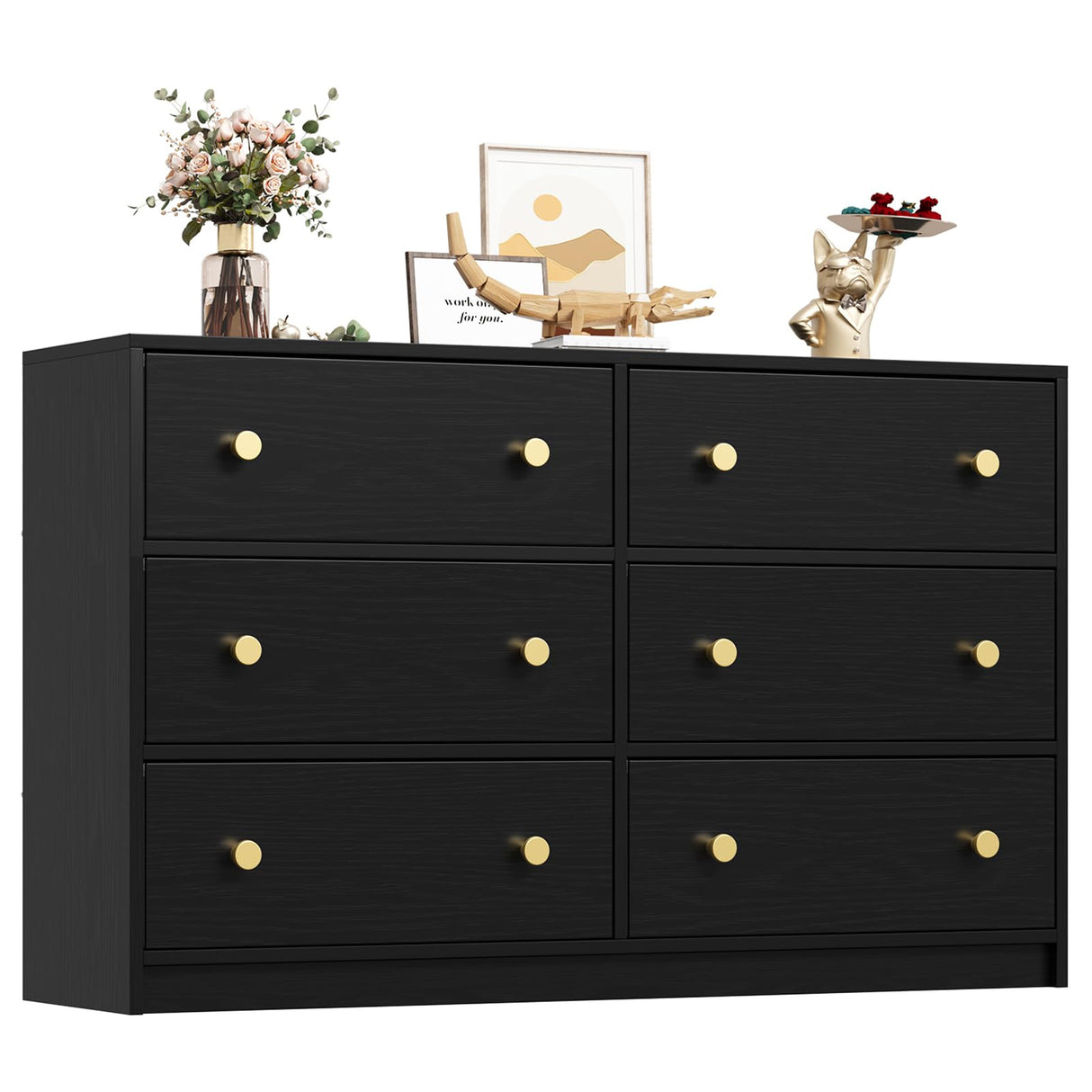 6 Drawers Dresser for Bedroom, Fabric Storage Tower, Dresser & Chest