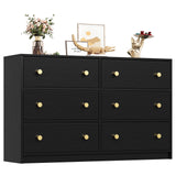 6 Drawers Dresser for Bedroom, Fabric Storage Tower, Dresser & Chest