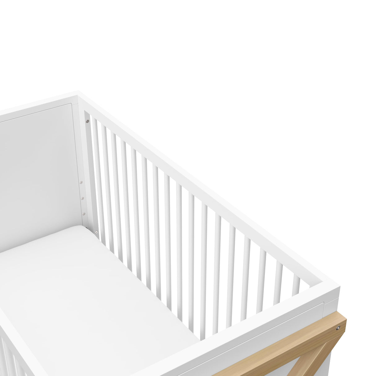 3-in-1 Convertible Crib (Driftwood) - Easily Converts to Toddler Bed & Daybed, 3-Position A