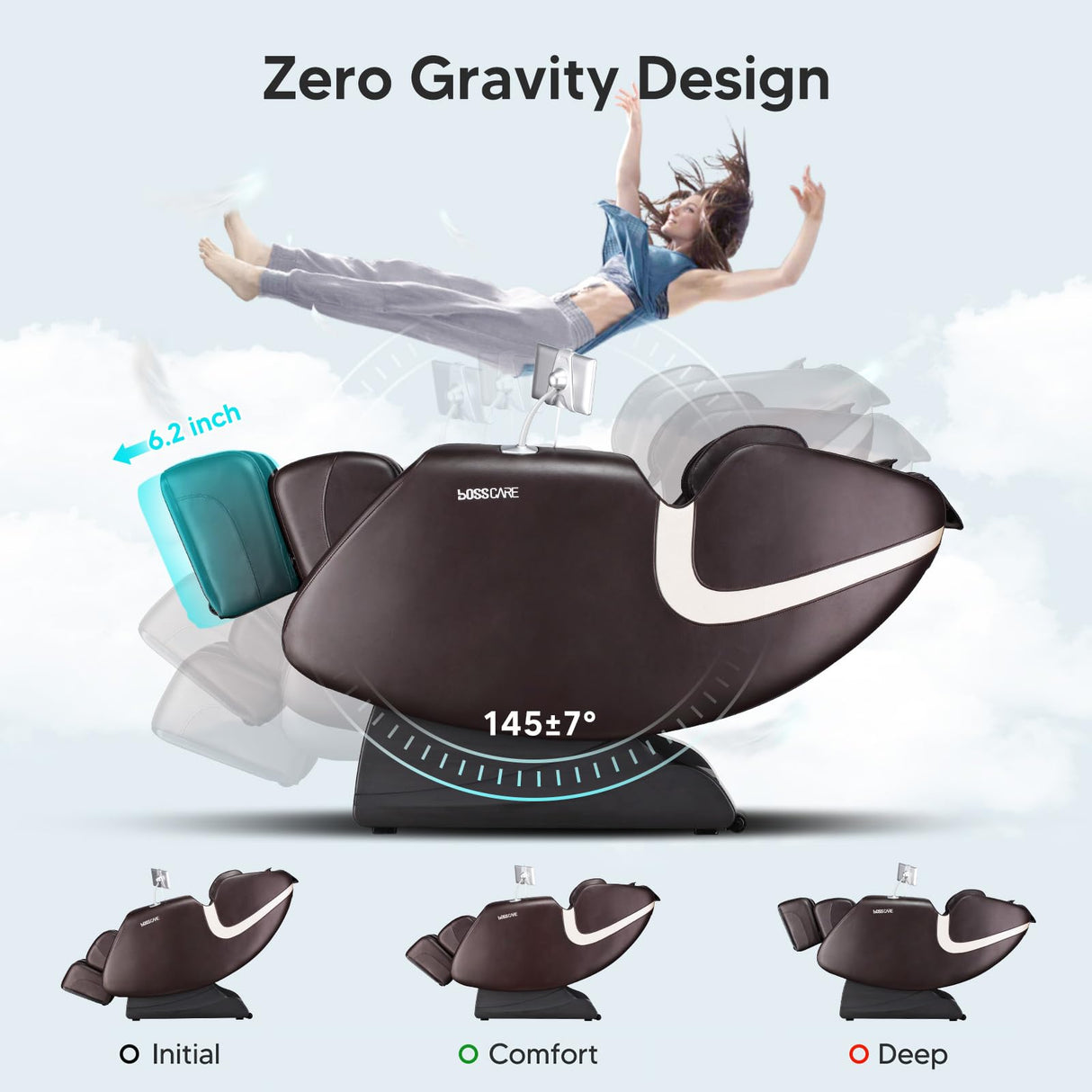 Zero Gravity Massage Chair, Voice Control Full Body Airbag Massage Recliner