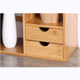 Bookcase Bookshelf Bamboo Bookshelf,Desktop Book Shelf Open Bookshelves