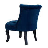 Modern Velvet Armless Accent Chairs,Upholstered Fabric Button Single Sofa Chair