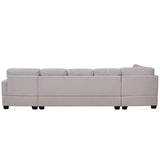 P PURLOVE Modern Large Sectional Sofa, U Shape Upholstered Couch, Sofa sectionals