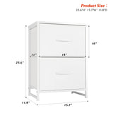 White Nightstand with Drawer for Bedroom, Small Dresser Bedside Table for Kids' Room