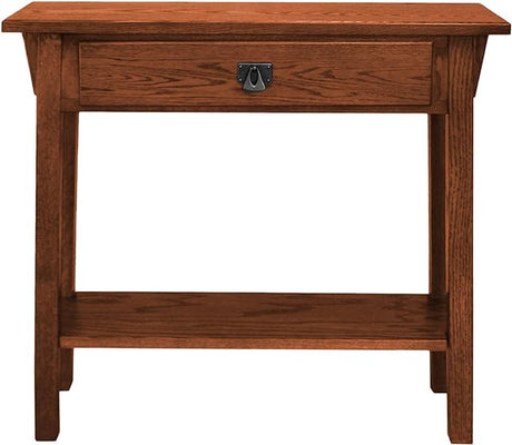 9057-RS Mission Console Entryway, Sofa Table, Made with Solid Wood,