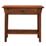 9057-RS Mission Console Entryway, Sofa Table, Made with Solid Wood,