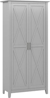 Key West Tall Storage Cabinet with Doors in Cape Cod Gray