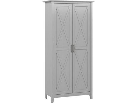 Key West Tall Storage Cabinet with Doors in Cape Cod Gray