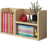 ZKTDJ Bookcases Wood ktop Bookshelf k Organizer Tabletop Storage Rack Small Wooden Co Bookcase Multipurpose Display Shelf Decoration,Natural