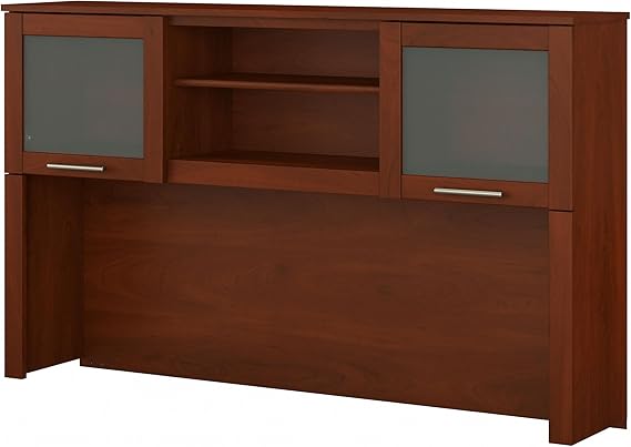 Somerset Desk Hutch, Attachment with Shelves and Cabinets for Home Office