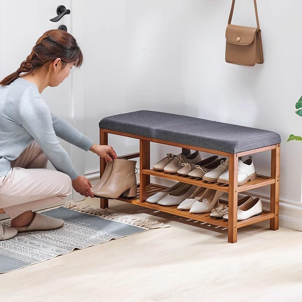 Entryway Shoe Bench, Hallway Shoe Rack Bench