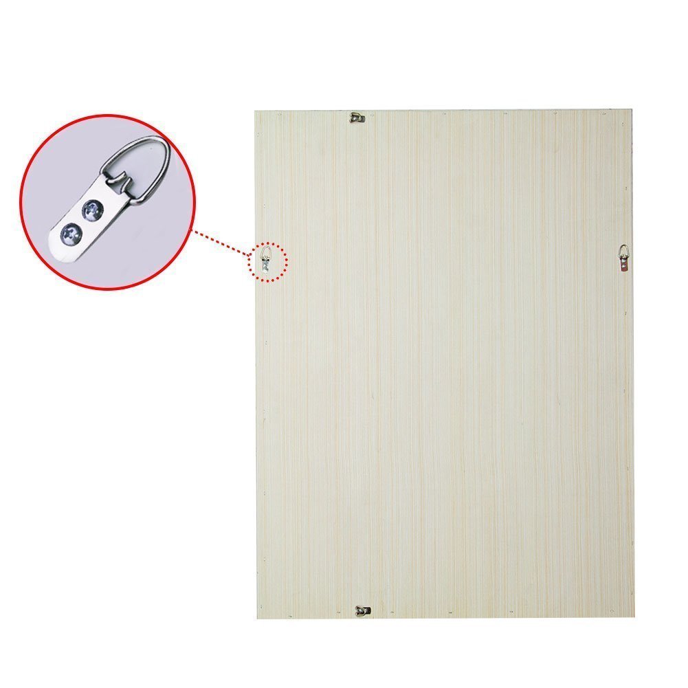 Rectangle Bathroom Wall Mirror - Silver Frame 40" x 24"