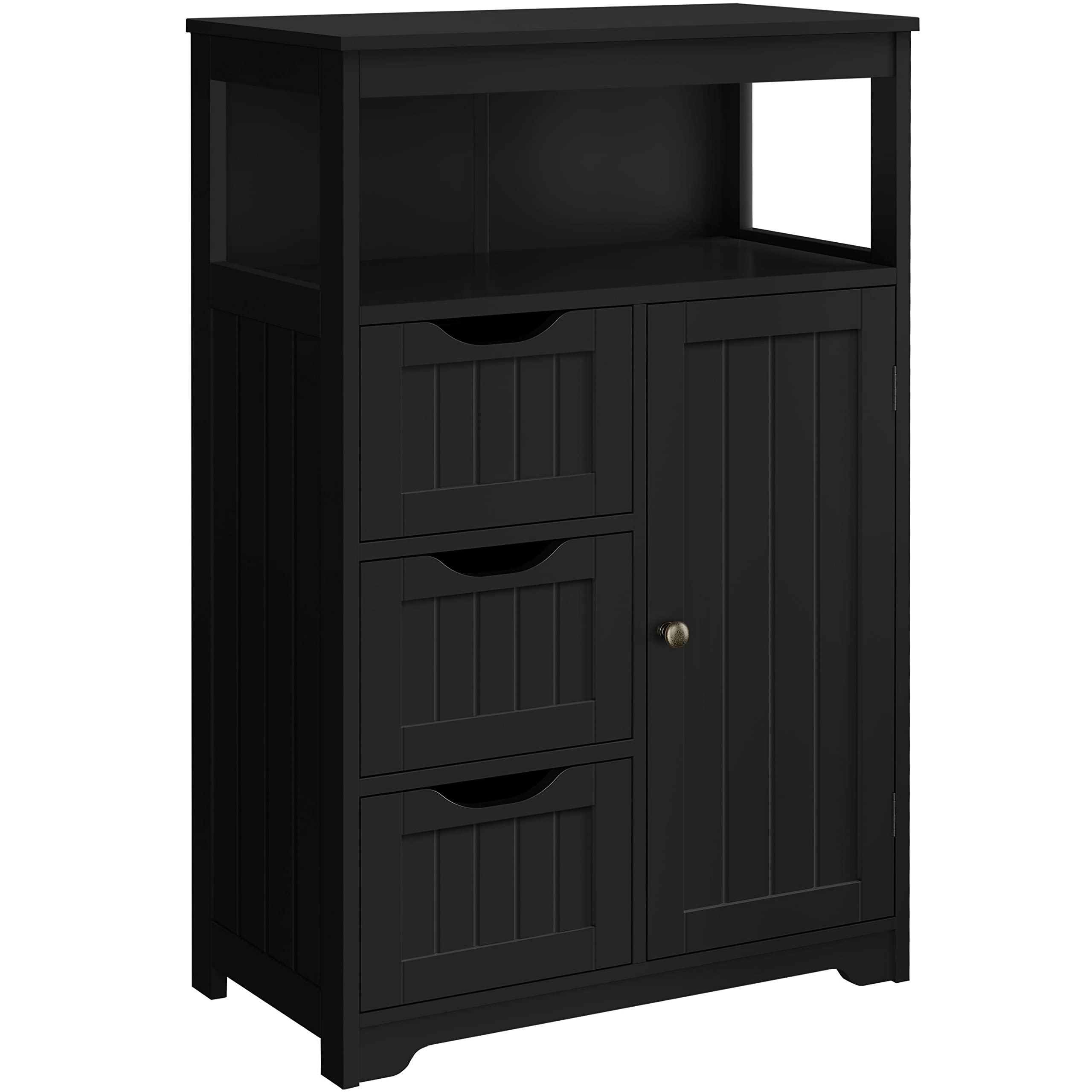 Bathroom Floor Cabinet, Free Standing Wooden Storage Organizer