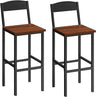 Bar Stools, Bar Stools Set of 2, Bar Chairs with Backrest, Bar Stools with Footrests,258