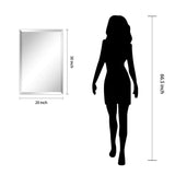 Rectangular Modern Wall Mirror, 20" x 30"