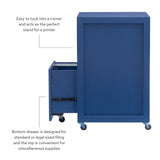 Linon Navy Blue Rolling Sadie File Cabinet