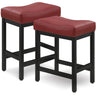 Bar Stools Set of 2, Counter Height Stools 24 Inch Saddle Stools