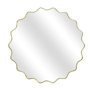Round Wavy Mirror, 24" Circle Mirror Gold Mirror Decorative Mirror