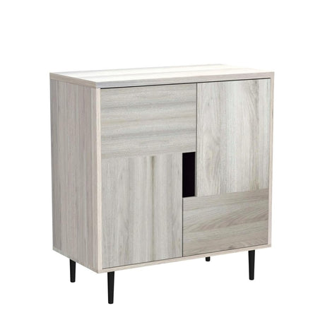 Modern Color Pop Accent Storage Cabinet, 30 Inch, Birch/Magenta Interior