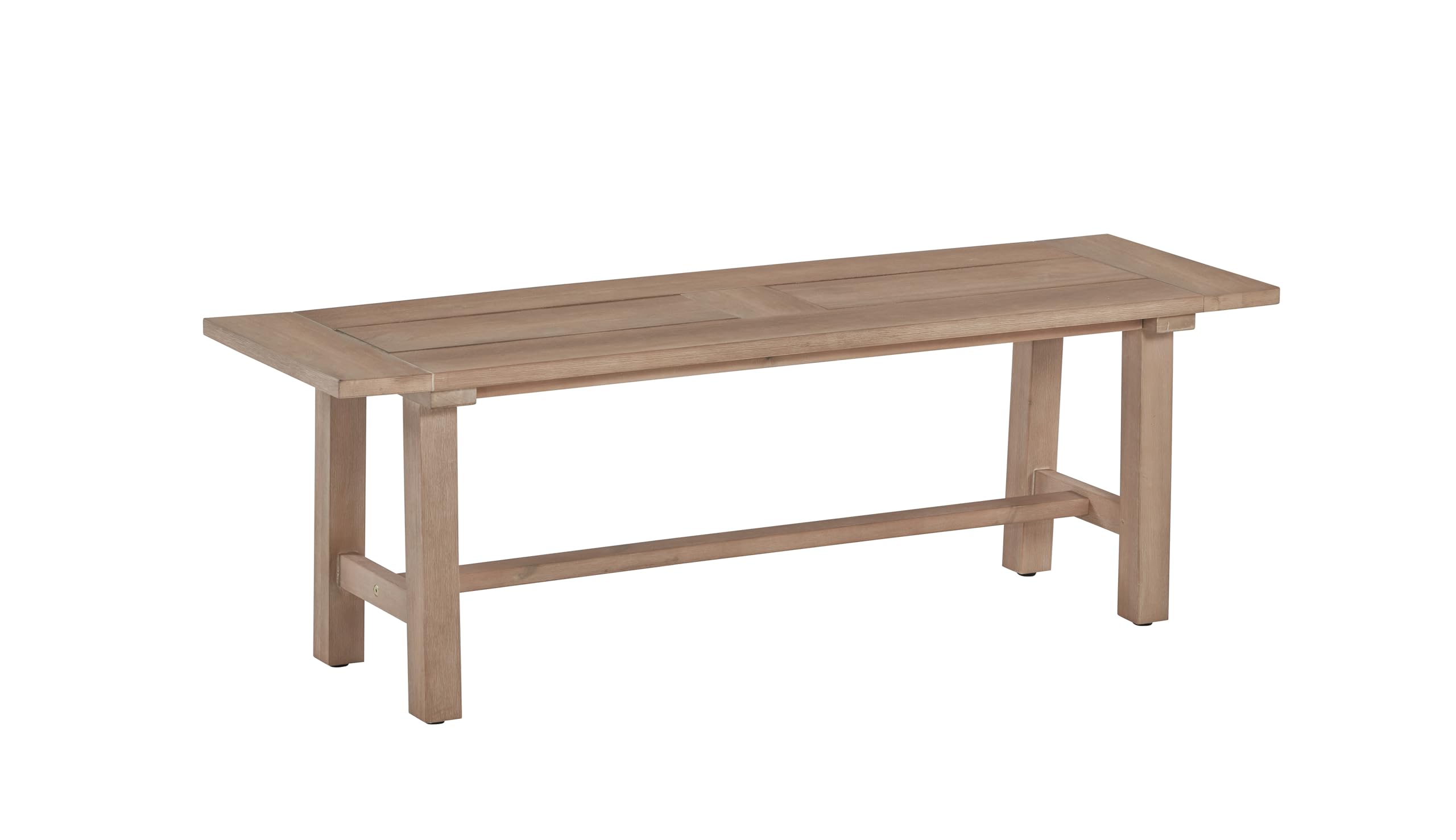 D1007 Outdoor Dining Bench, Light Oak