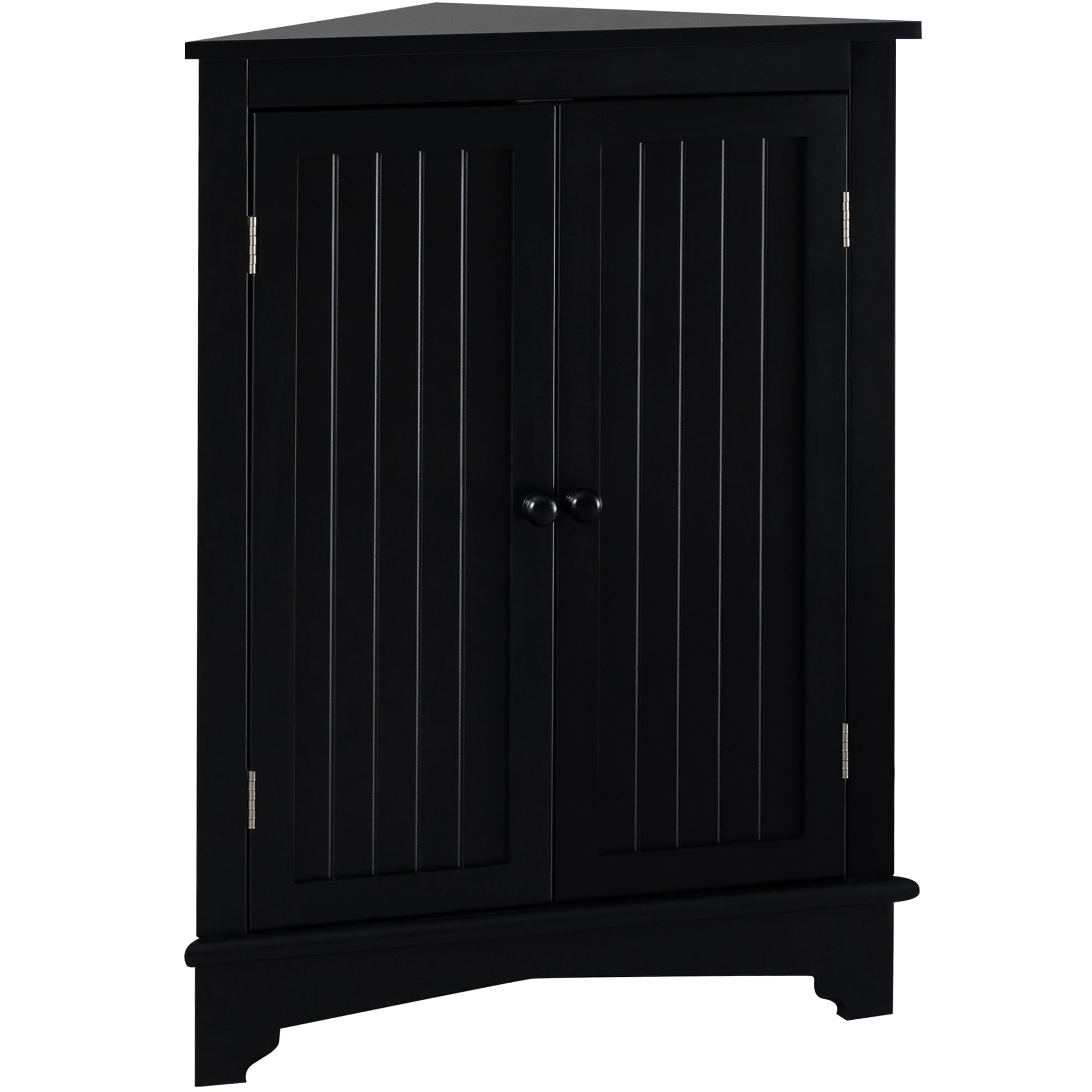 Corner Cabinet, Storage Cabinet with Doors and Shelves, Corner Bathroom Storage Cabinet with Doors and Adjustable Shelf
