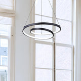 LCH259A20BK Sleek Black LED Chandelier, 29W Integrated, 3000K Warm Light, 1500