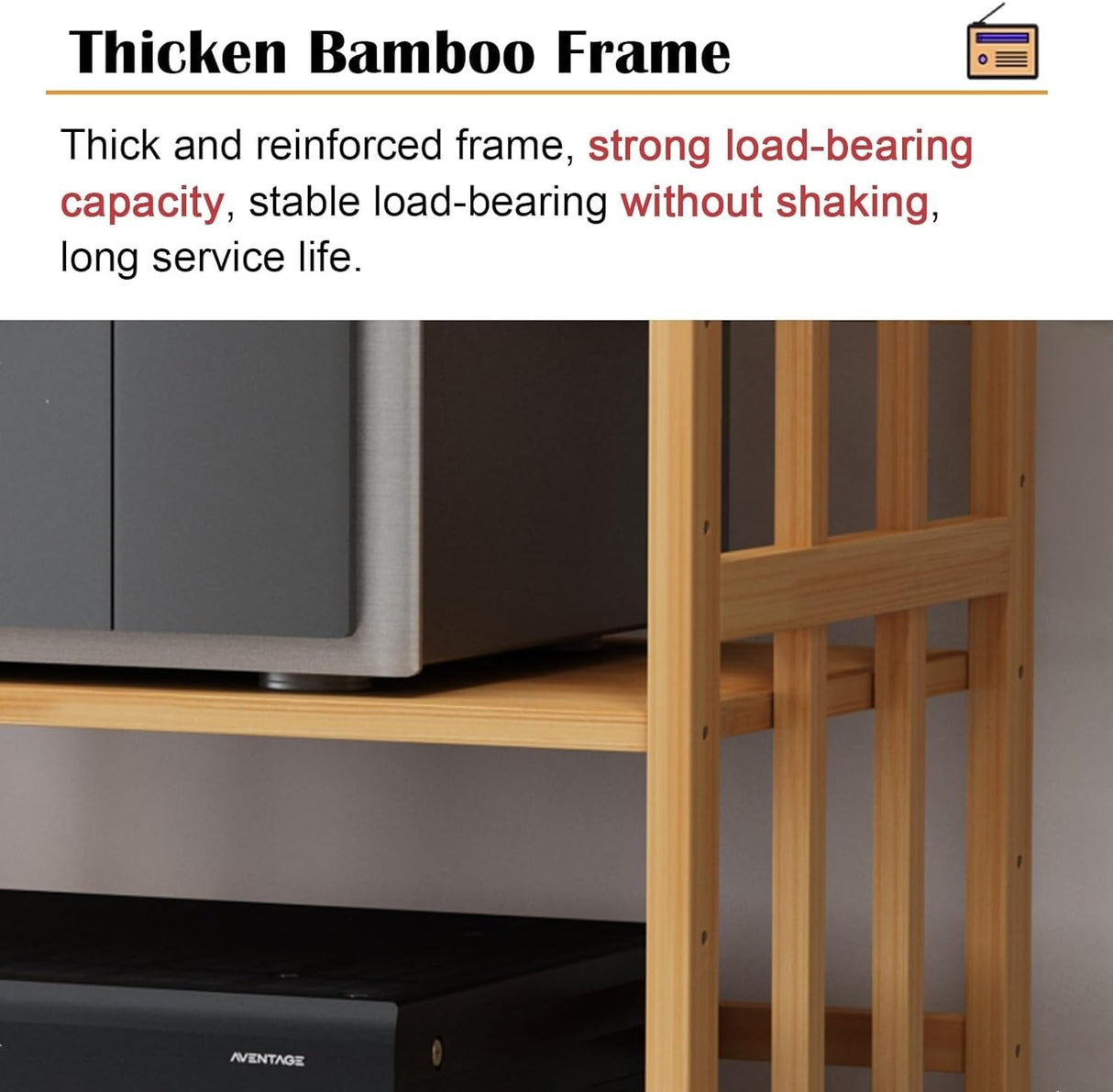 Mobile AV Media Stand Corner Wooden Corner Component Cabinet Stereo Audio Rack