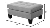 Modern Tufted Micro Suede L Shaped Sectional Sofa Couch with Reversible Chaise