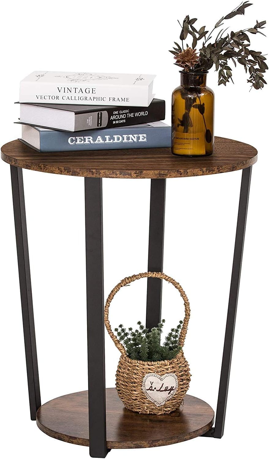 Round End Table Side Table for Living Room Sofa Couch End Tables