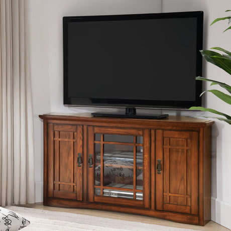 Solid Wood Mission Corner TV Stand for 50" TVs, Living Room Entertainment Center