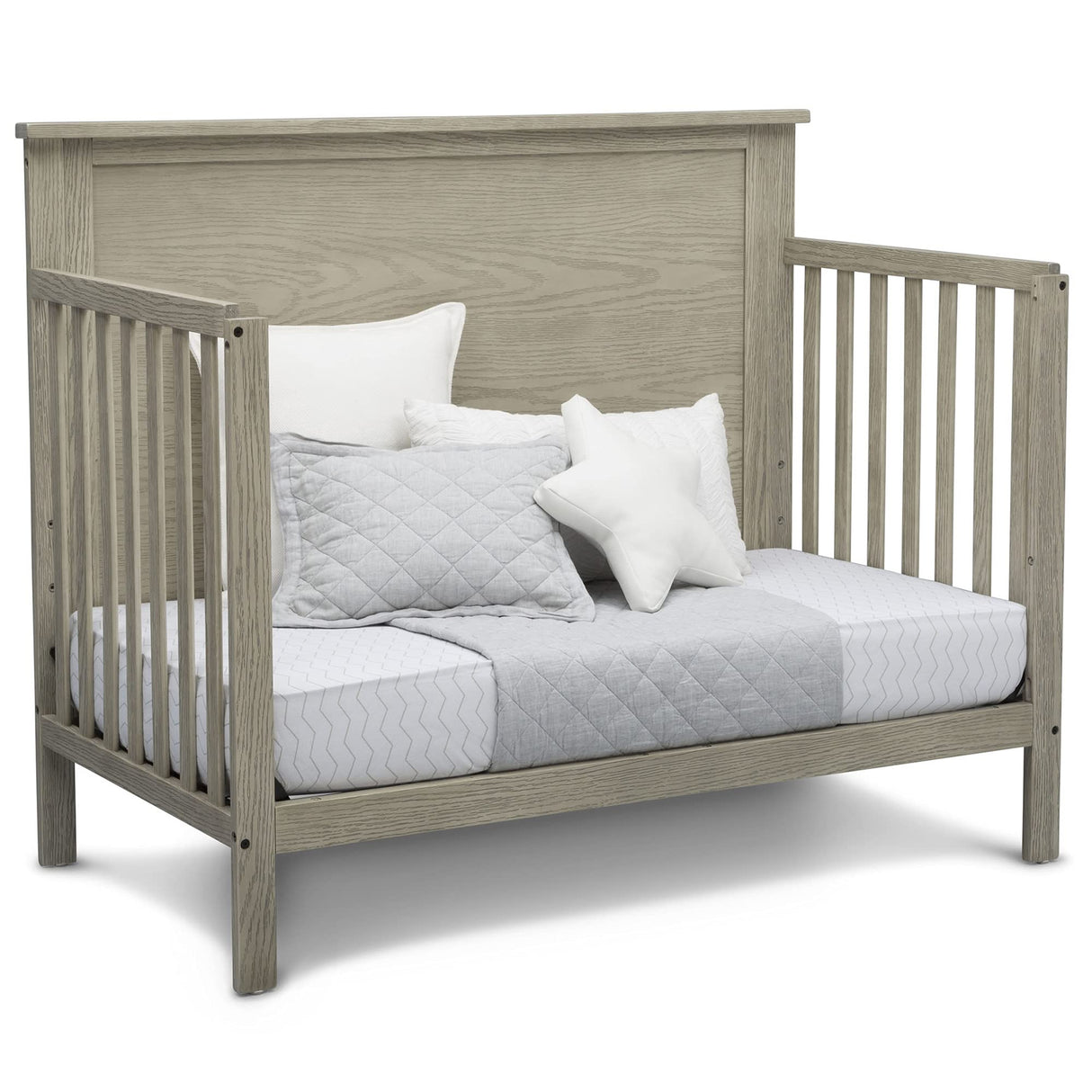 Middleton 4-in-1 Convertible Baby Crib, Textured Limestone