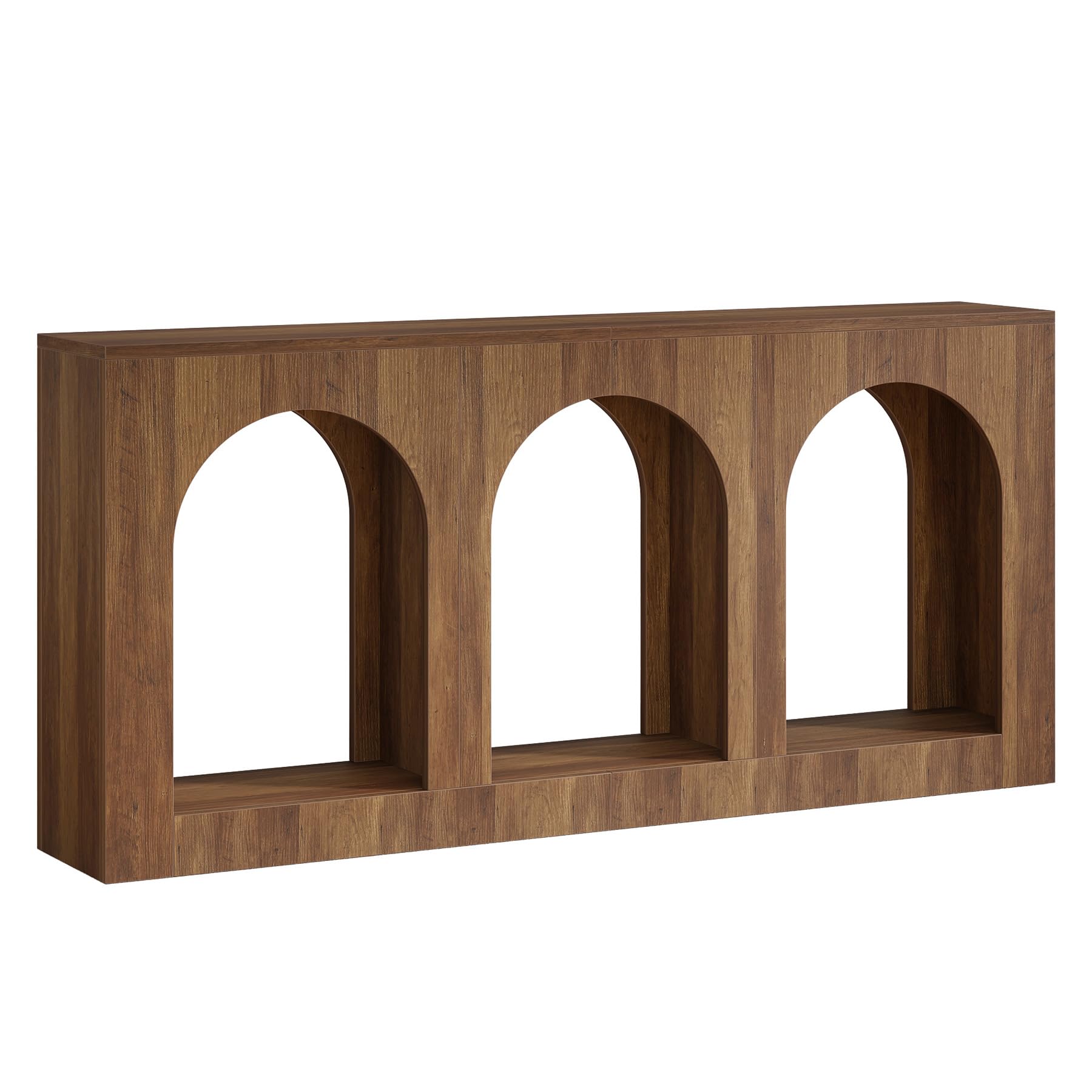 70.9" Console Table with Storage - Brown Wood Entryway Table