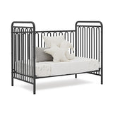 4-in-1 Metal Convertible Crib, Charcoal Grey