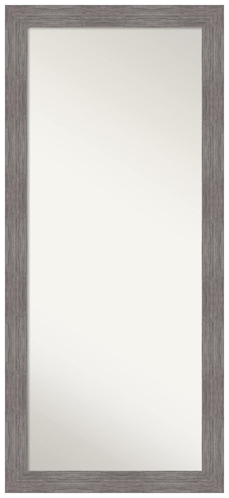 Amanti Art Wall Mirror Full Length Mirror (65.5 x 29.5 in.) Full Body Mirror, Pinstripe Plank Grey Floor Mirror Full Length Mirror for Bedroom or Living Room Decor, Grey Mirror, Country Rustic Mirror