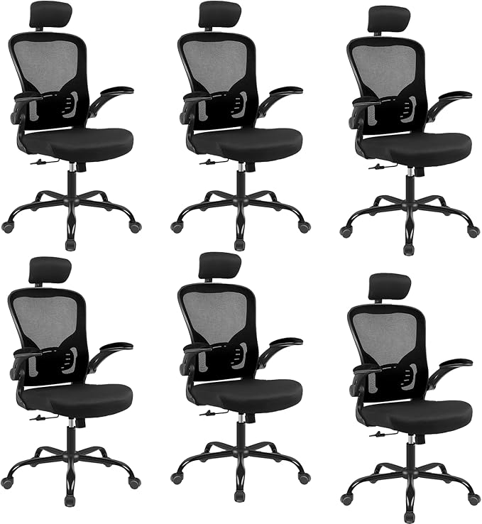 Ergonomic Office Desk Chair- Mesh Home Office Desk Chair with Headrests & Adjustable