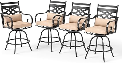 5 Piece Patio Bar Set,Outdoor Bar Table and Chairs Set